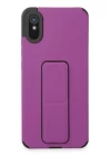 Xiaomi Redmi 9A Kılıf Mega Standlı Silikon - Mor