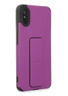 Xiaomi Redmi 9A Kılıf Mega Standlı Silikon - Mor