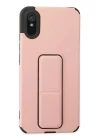 Xiaomi Redmi 9A Kılıf Mega Standlı Silikon - Pudra