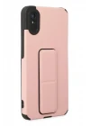 Xiaomi Redmi 9A Kılıf Mega Standlı Silikon - Pudra