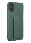 Xiaomi Redmi 9A Kılıf Mega Standlı Silikon - Yeşil