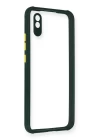 Xiaomi Redmi 9A Kılıf Miami Şeffaf Silikon - Koyu Yeşil