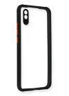 Xiaomi Redmi 9A Kılıf Miami Şeffaf Silikon - Siyah