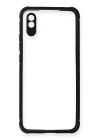 Xiaomi Redmi 9A Kılıf Miami Şeffaf Silikon - Siyah