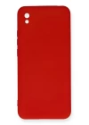 Xiaomi Redmi 9A Kılıf Nano içi Kadife Silikon - Kırmızı