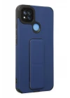 Xiaomi Redmi 9C Kılıf Mega Standlı Silikon - Mavi