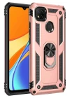 Xiaomi Redmi 9C Kılıf Sofya Yüzüklü Silikon Kapak - Rose