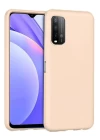 Xiaomi Redmi 9T Kılıf Nano içi Kadife Silikon - Pudra