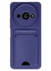 Xiaomi Redmi A3 4G Kılıf Kelvin Kartvizitli Silikon - Lacivert