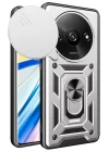 Xiaomi Redmi A3 4G Kılıf Pars Lens Yüzüklü Silikon - Gümüş