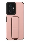 Xiaomi Redmi Note 10 Pro Kılıf Mega Standlı Silikon - Pudra