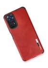 Xiaomi Redmi Note 11 Kılıf Loop Deri Silikon - Kırmızı