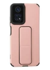 Xiaomi Redmi Note 11 Kılıf Mega Standlı Silikon - Pudra