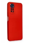 Xiaomi Redmi Note 11 Kılıf Nano içi Kadife Silikon - Kırmızı