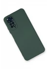 Xiaomi Redmi Note 11 Kılıf Nano içi Kadife Silikon - Koyu Yeşil