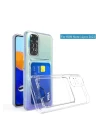 Xiaomi Redmi Note 11 Pro Kılıf Kart Şeffaf Silikon - Şeffaf