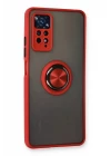 Xiaomi Redmi Note 11 Pro Kılıf Montreal Yüzüklü Silikon Kapak - Kırmızı