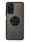 Xiaomi Redmi Note 11 Pro Kılıf Montreal Yüzüklü Silikon Kapak - Siyah