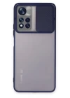 Xiaomi Redmi Note 11 Pro Plus 5G Kılıf Palm Buzlu Kamera Sürgülü Silikon - Lacivert