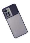 Xiaomi Redmi Note 11 Pro Plus 5G Kılıf Palm Buzlu Kamera Sürgülü Silikon - Lacivert