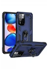 Xiaomi Redmi Note 11 Pro Plus 5G Kılıf Sofya Yüzüklü Silikon Kapak - Lacivert