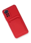 Xiaomi Redmi Note 11S Kılıf Kelvin Kartvizitli Silikon - Kırmızı