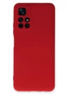 Xiaomi Redmi Note 11T Kılıf Nano içi Kadife Silikon - Kırmızı