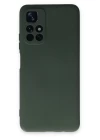 Xiaomi Redmi Note 11T Kılıf Nano içi Kadife Silikon - Koyu Yeşil