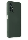 Xiaomi Redmi Note 11T Kılıf Nano içi Kadife Silikon - Koyu Yeşil