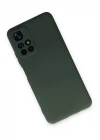 Xiaomi Redmi Note 11T Kılıf Nano içi Kadife Silikon - Koyu Yeşil