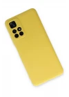 Xiaomi Redmi Note 11T Kılıf Nano içi Kadife Silikon - Sarı