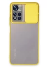 Xiaomi Redmi Note 11T Kılıf Palm Buzlu Kamera Sürgülü Silikon - Sarı
