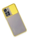 Xiaomi Redmi Note 11T Kılıf Palm Buzlu Kamera Sürgülü Silikon - Sarı