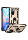 Xiaomi Redmi Note 11T Kılıf Sofya Yüzüklü Silikon Kapak - Gold