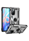 Xiaomi Redmi Note 11T Kılıf Sofya Yüzüklü Silikon Kapak - Gümüş