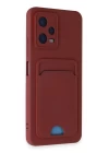 Xiaomi Redmi Note 12 4G Kılıf Kelvin Kartvizitli Silikon - Bordo