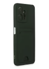 Xiaomi Redmi Note 12 4G Kılıf Kelvin Kartvizitli Silikon - Koyu Yeşil