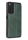 Xiaomi Redmi Note 12 Pro 4G Kılıf Flip Cover - Koyu Yeşil