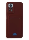 Xiaomi Redmi Note 12 Pro 4G Kılıf Kelvin Kartvizitli Silikon - Bordo