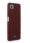 Xiaomi Redmi Note 12 Pro 4G Kılıf Kelvin Kartvizitli Silikon - Bordo
