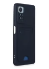Xiaomi Redmi Note 12 Pro 4G Kılıf Kelvin Kartvizitli Silikon - Lacivert