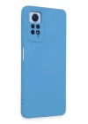 Xiaomi Redmi Note 12 Pro 4G Kılıf Nano içi Kadife Silikon - Mavi