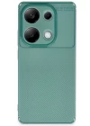 Xiaomi Redmi Note 13 Pro 4G Kılıf Auto Focus Karbon Kapak - Koyu Yeşil