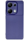 Xiaomi Redmi Note 13 Pro 4G Kılıf Auto Focus Karbon Kapak - Lacivert