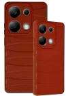 Xiaomi Redmi Note 13 Pro 4G Kılıf Bibercas Silikon Kapak - Kırmızı