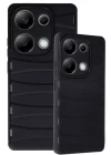 Xiaomi Redmi Note 13 Pro 4G Kılıf Bibercas Silikon Kapak - Siyah