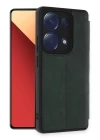 Xiaomi Redmi Note 13 Pro 4G Kılıf Flip Cover - Koyu Yeşil
