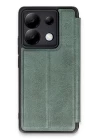 Xiaomi Redmi Note 13 Pro 5G Kılıf Flip Cover - Koyu Yeşil