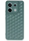 Xiaomi Redmi Note 13 Pro 5G Kılıf Petek Silikon Kapak - Koyu Yeşil