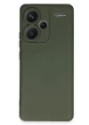 Xiaomi Redmi Note 13 Pro Plus Kılıf Nano içi Kadife Silikon - Koyu Yeşil